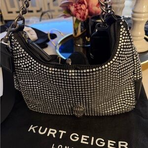 Kurt Geiger Black and Silver Women's Bag